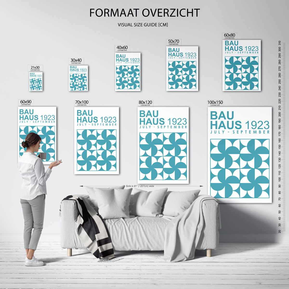 Vormritme en kleur Poster
