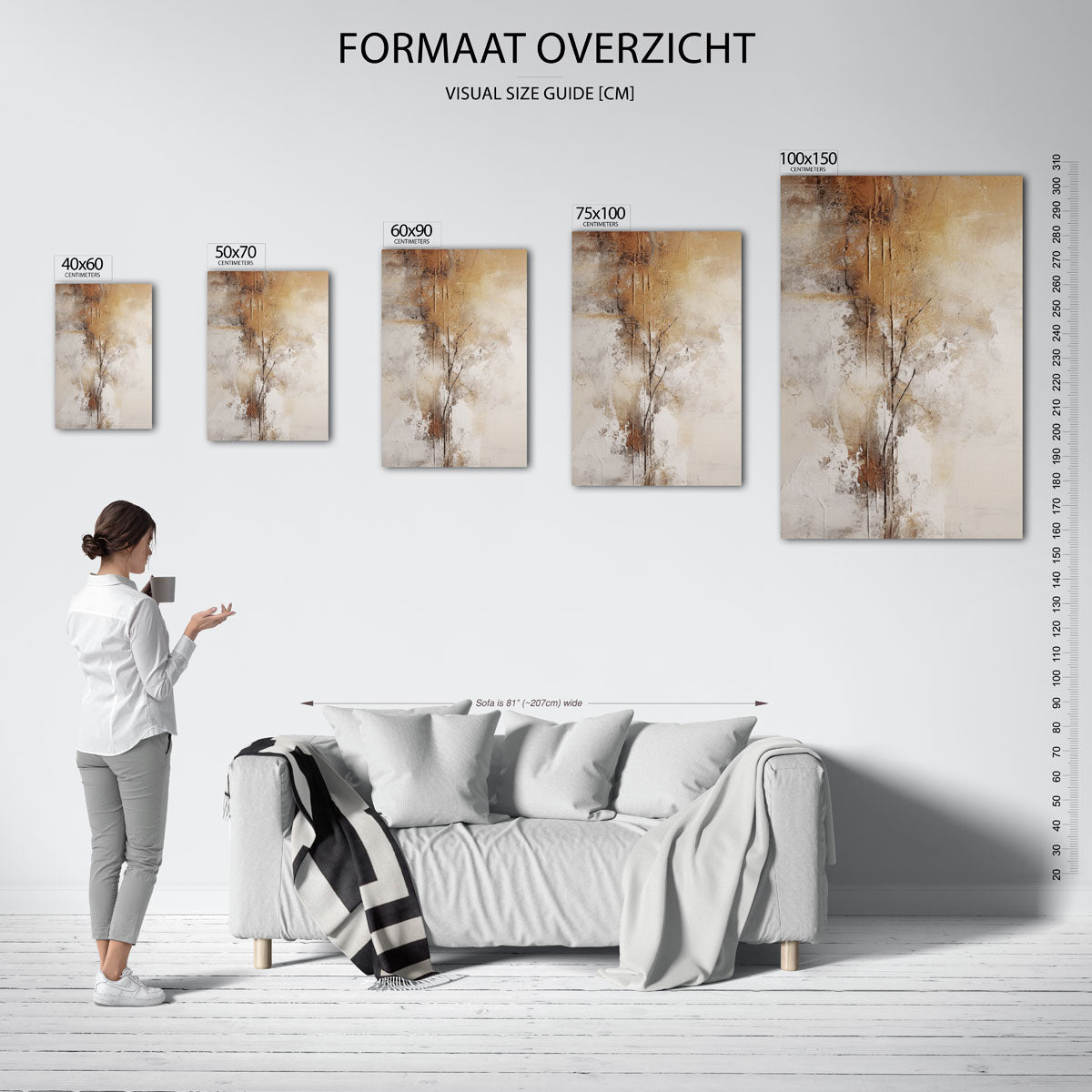 Organische textuur compositie Kunstwerk