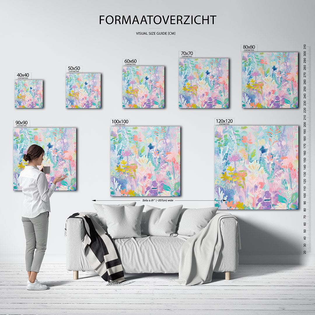 Kleurrijke bloemenpracht Kunstwerk