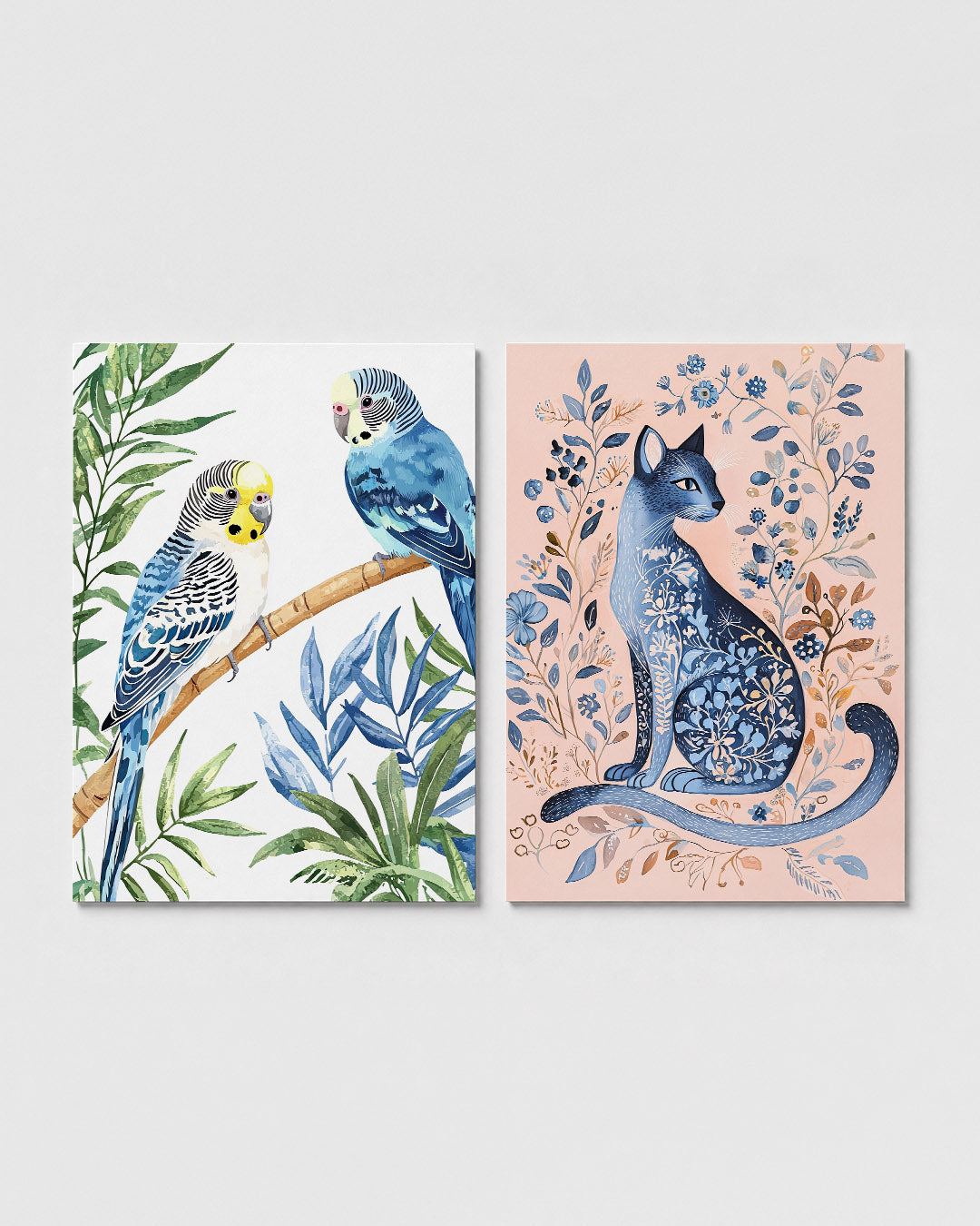 Vogels en bladeren Posterset