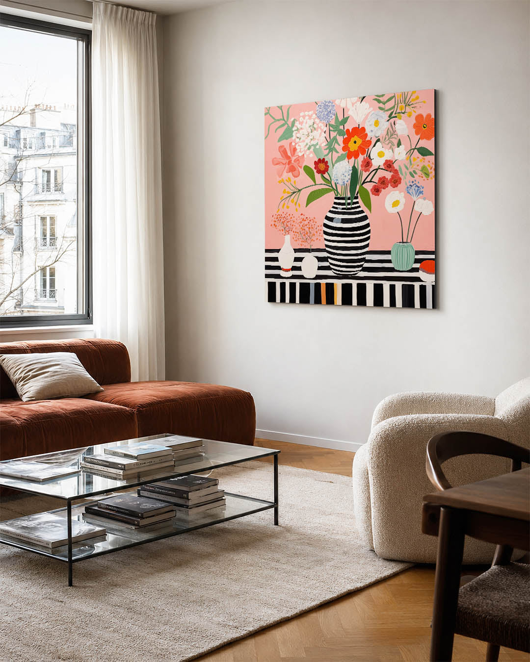 Bloemrijke compositie Kunstwerk
