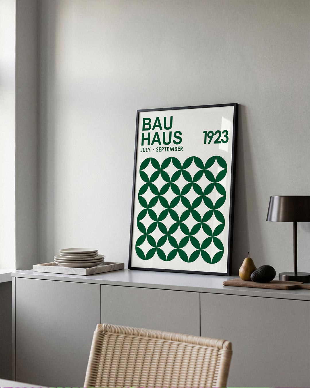Cirkelpatroon en tekst Poster