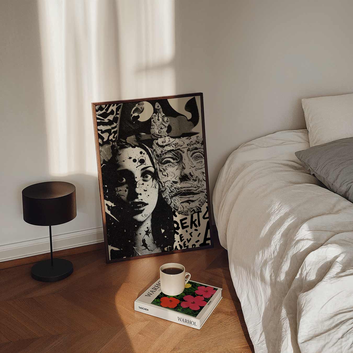 Collage in zwart-wit Poster-WallArtistic