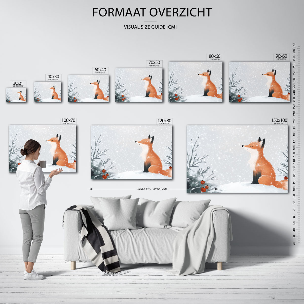 Vos in sneeuw Poster