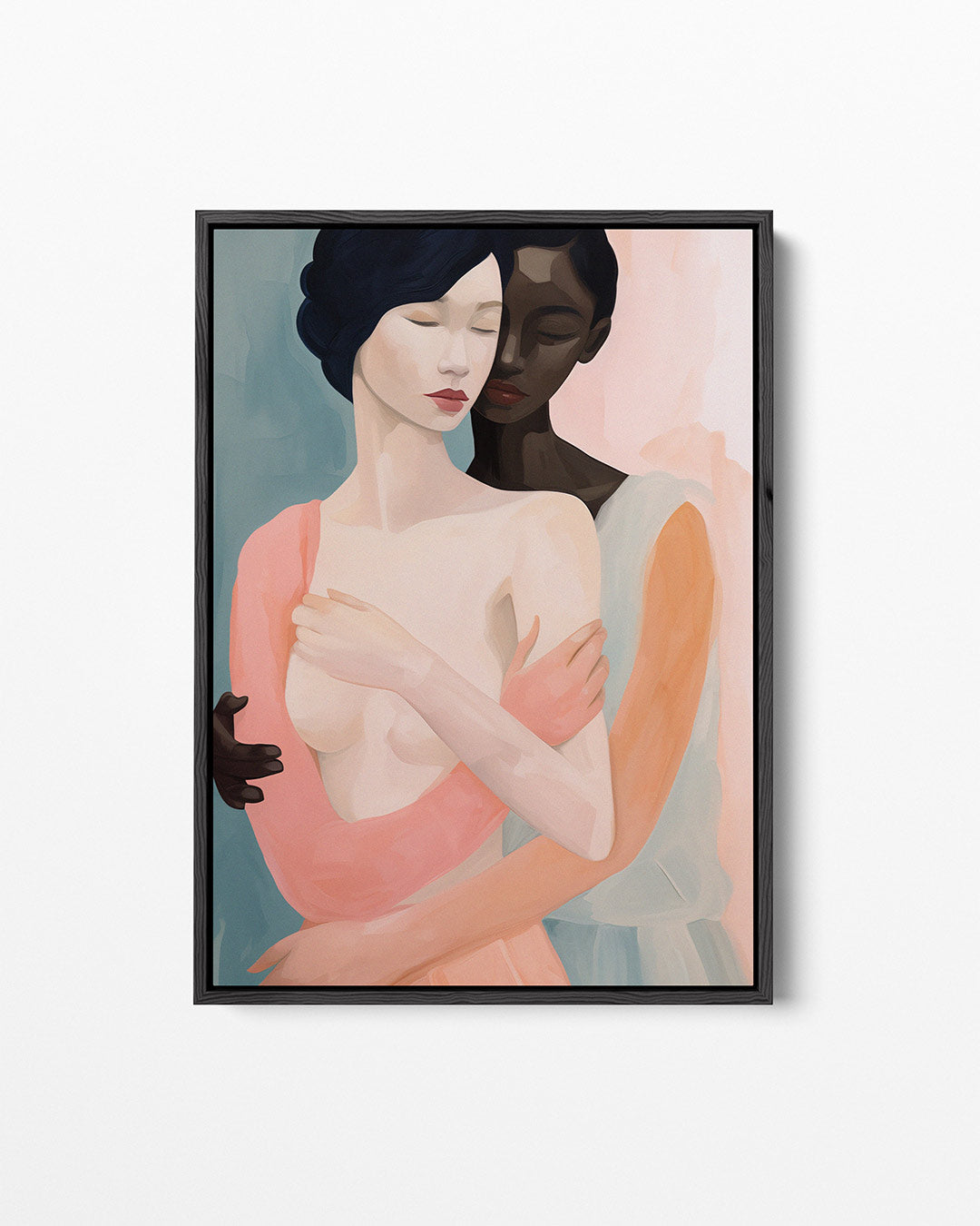 Intieme omhelzing Kunstwerk