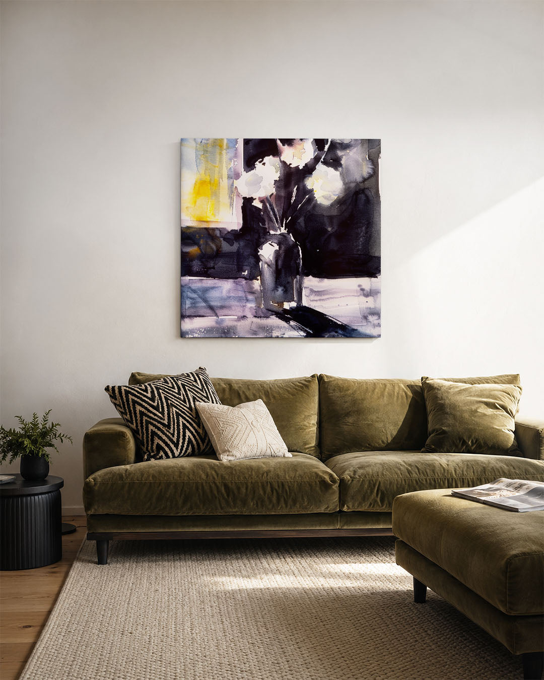 Expressieve bloemen Kunstwerk