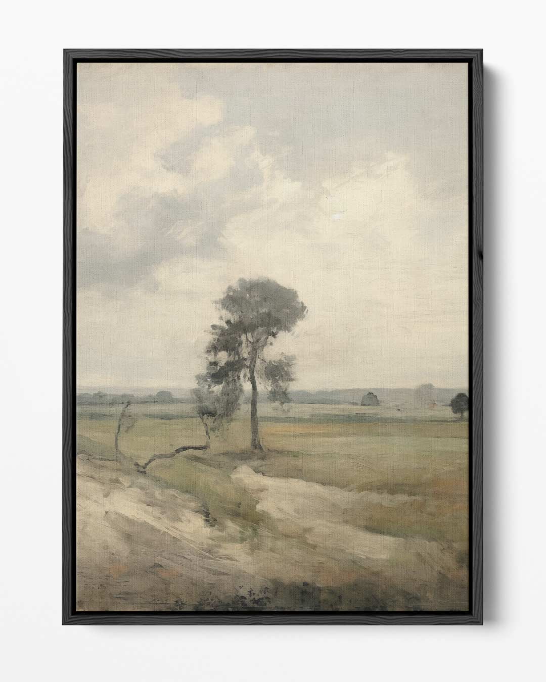 Rustiek Landschap met Eenzame Boom Kunstwerk-canvas-dibond-plexiglas-wanddecoratie-WallArtistic