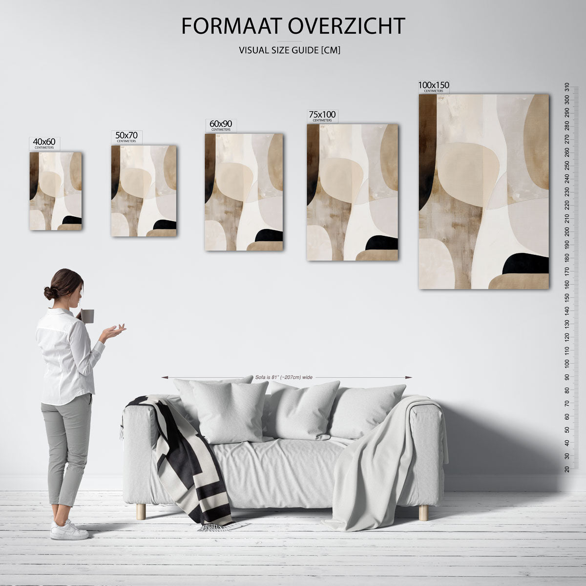 Organische vormen compositie Kunstwerk