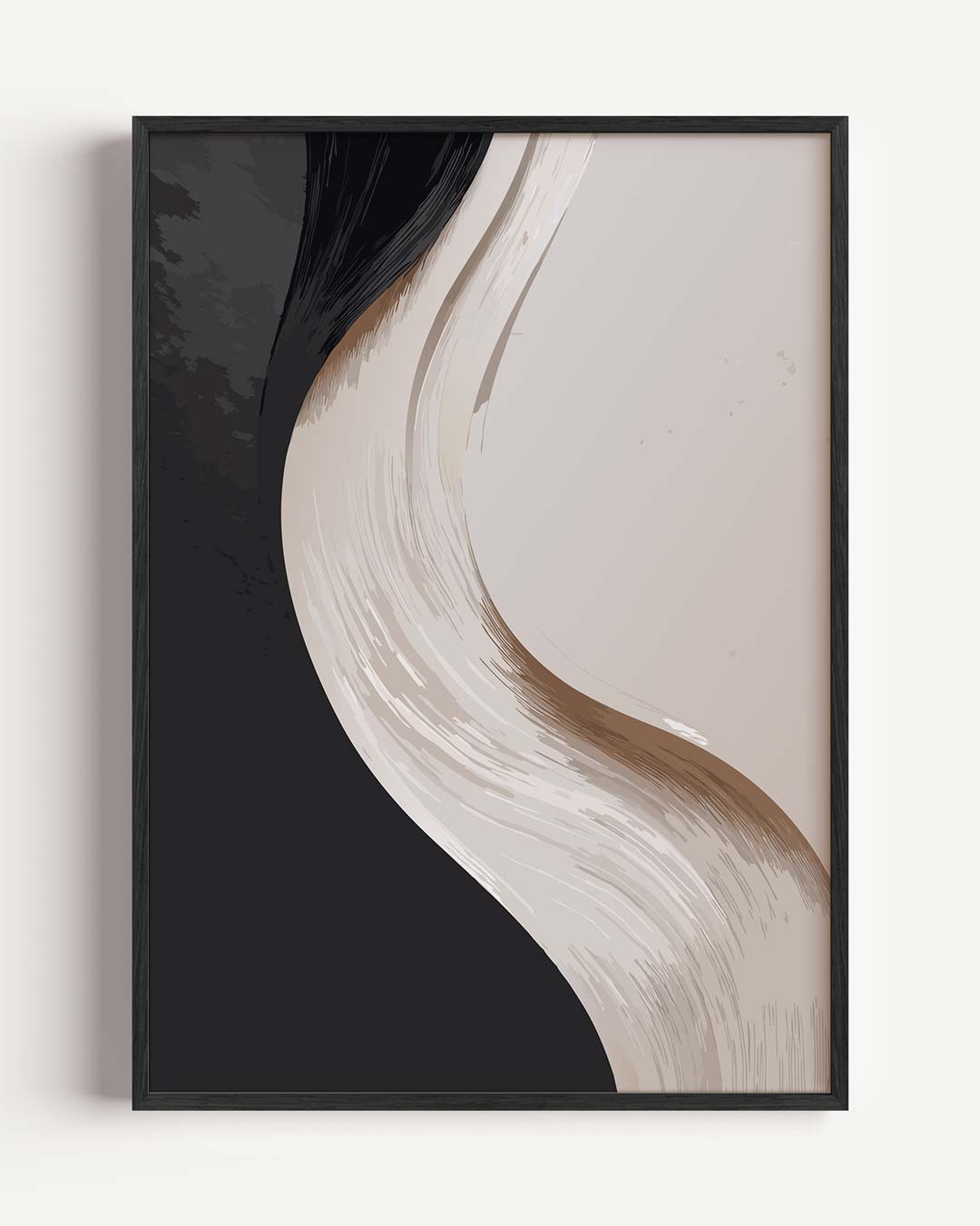 Elegante Abstracte Golflijnen Poster-WallArtistic