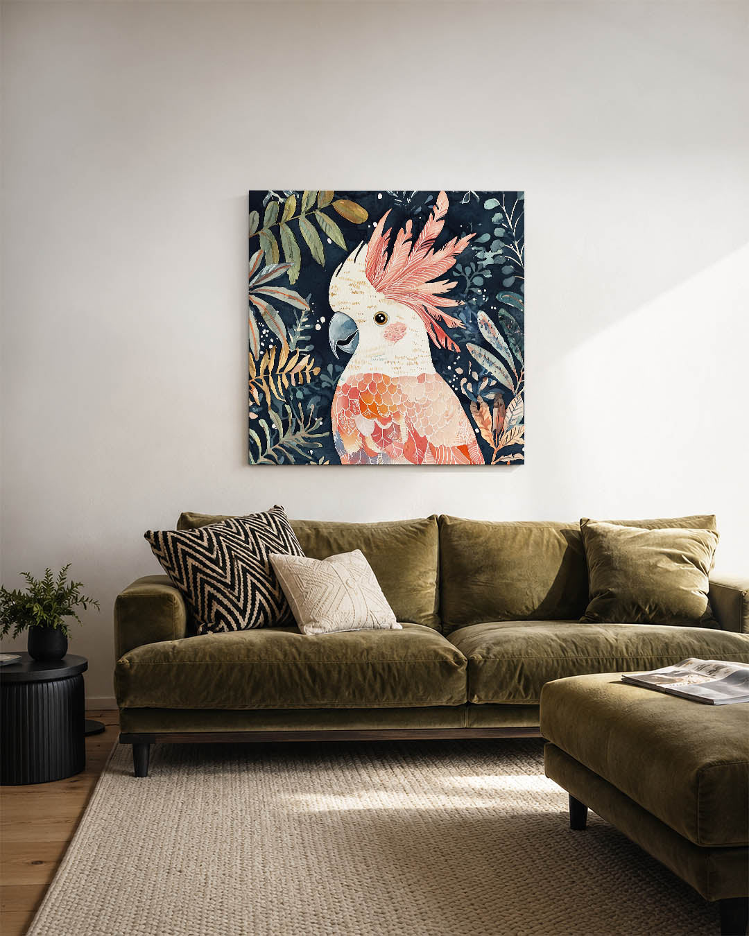 Vrolijke papegaai Kunstwerk