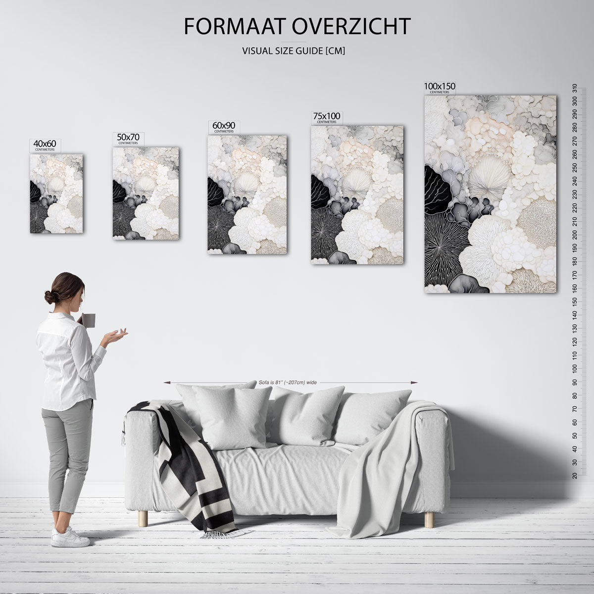 Organische vormen compositie Kunstwerk