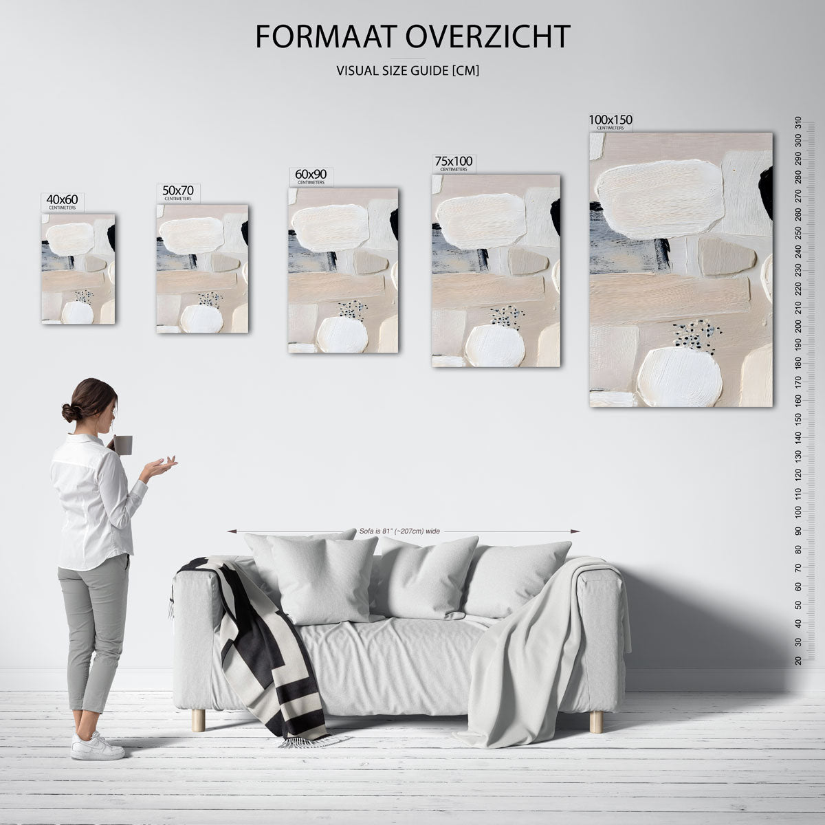 Organische vormen compositie Kunstwerk
