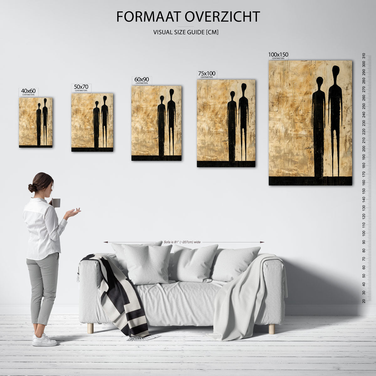 Figuratieve silhouetten Kunstwerk