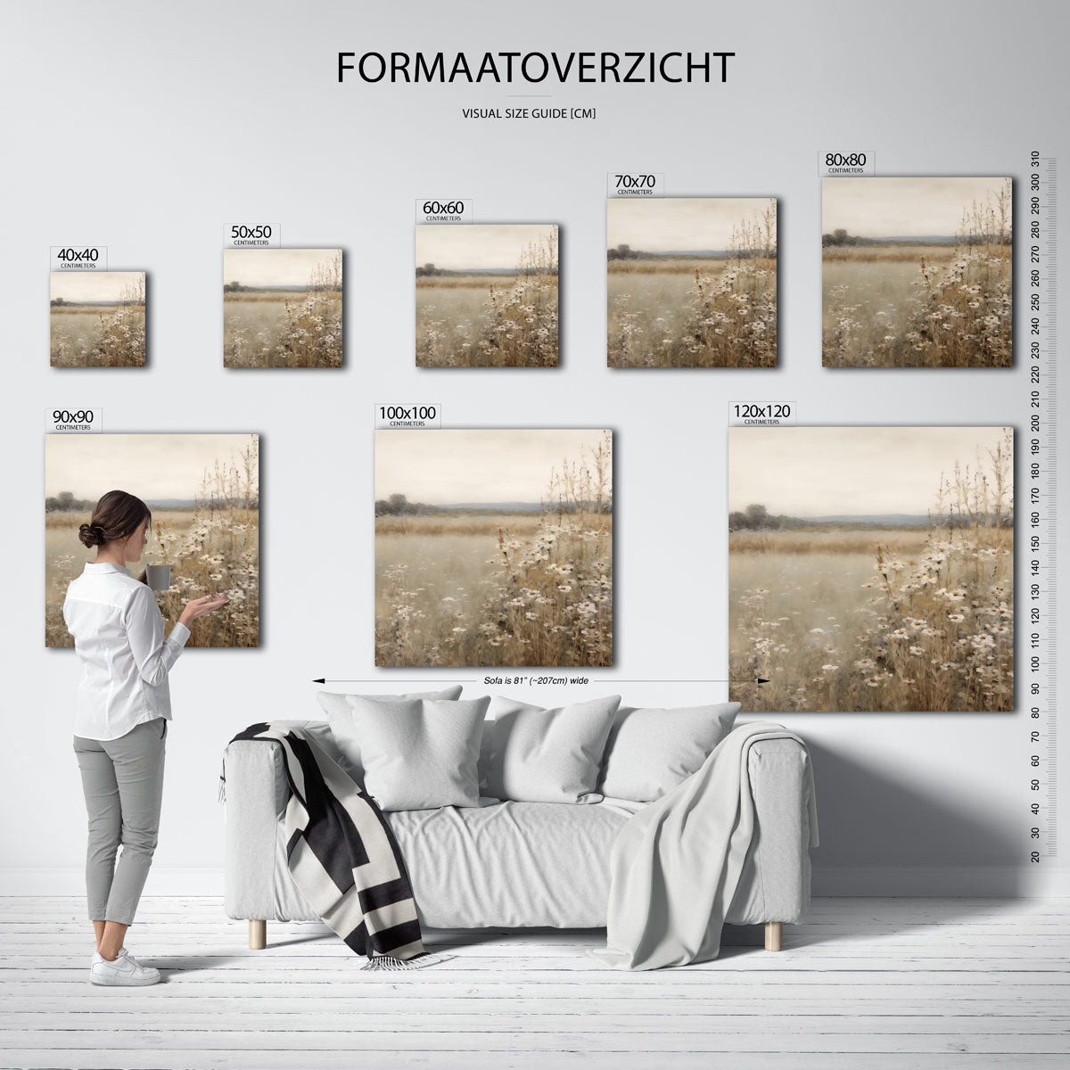 Wilde bloemen veld Poster