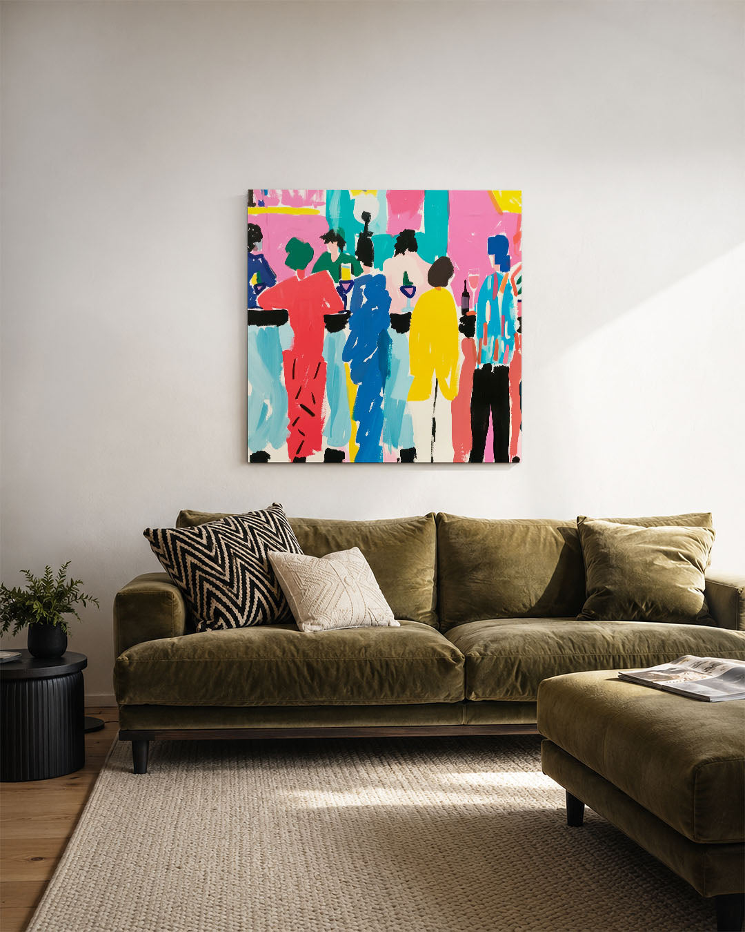 Kleurrijke figuren Kunstwerk
