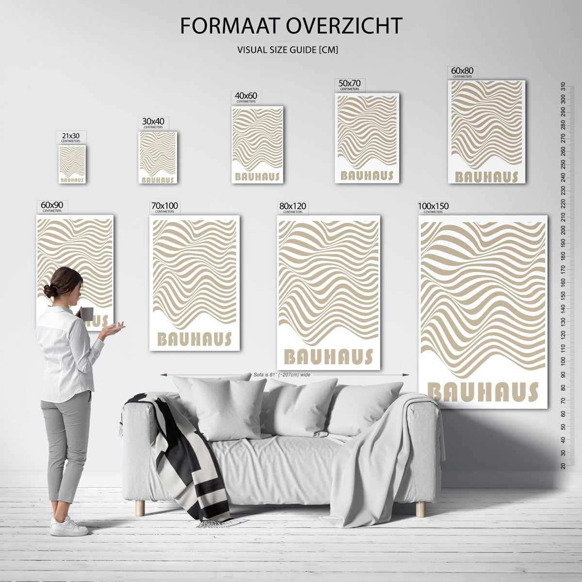 Golvend lijnenspel Poster