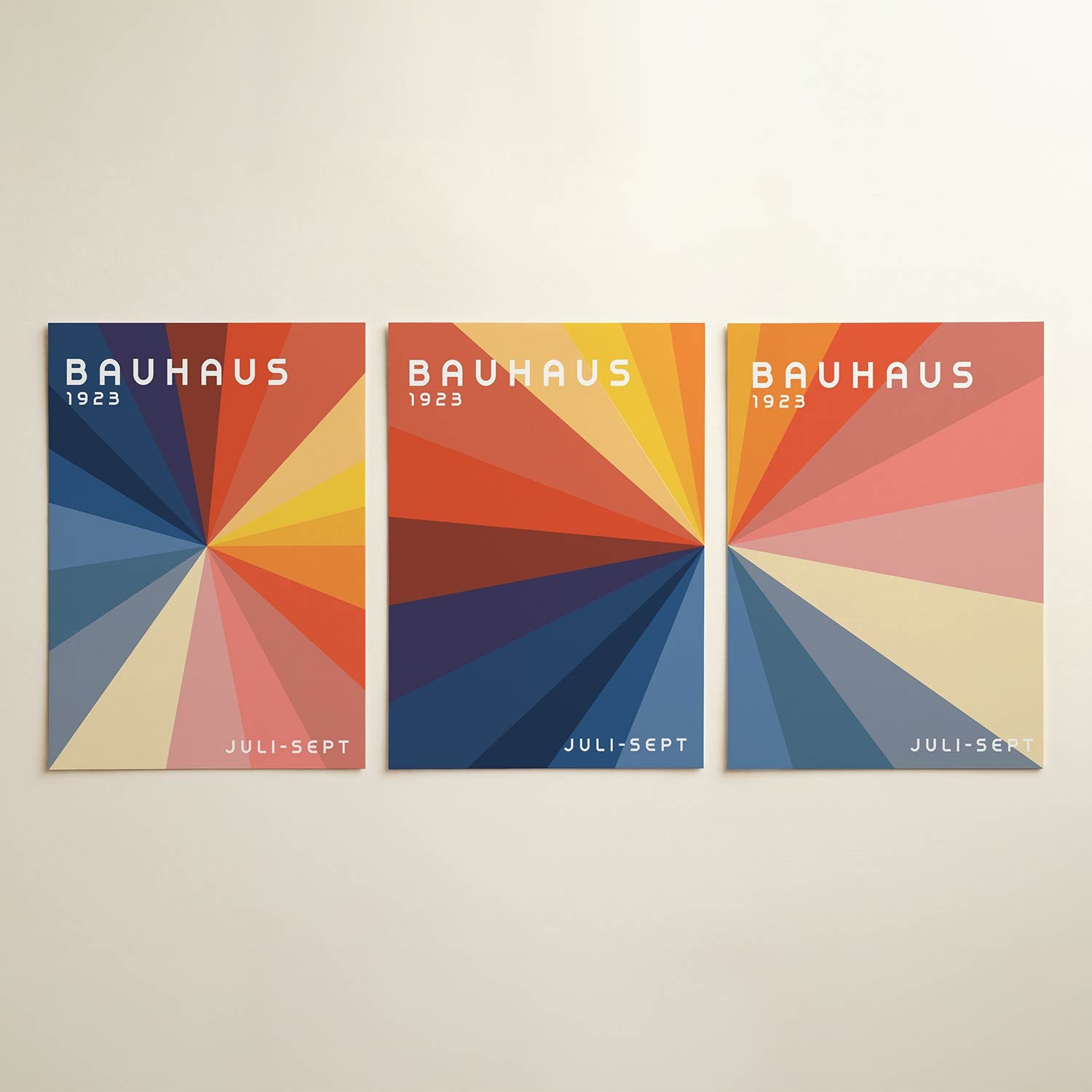Stralende kleurvlakken Posterset