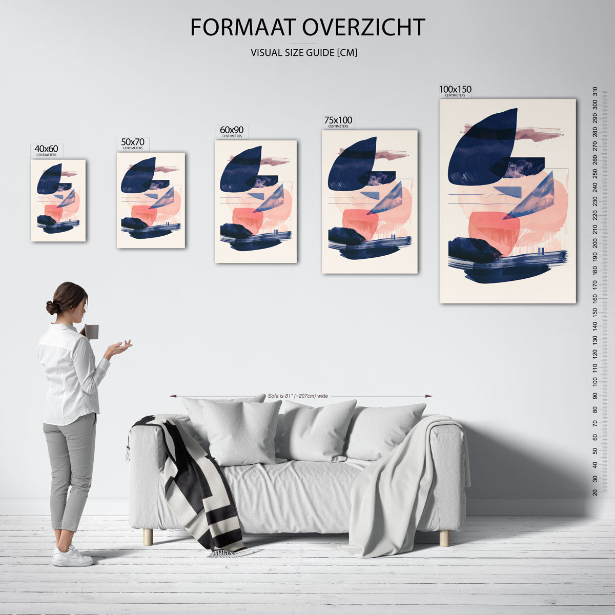 Organische vormen compositie Kunstwerk