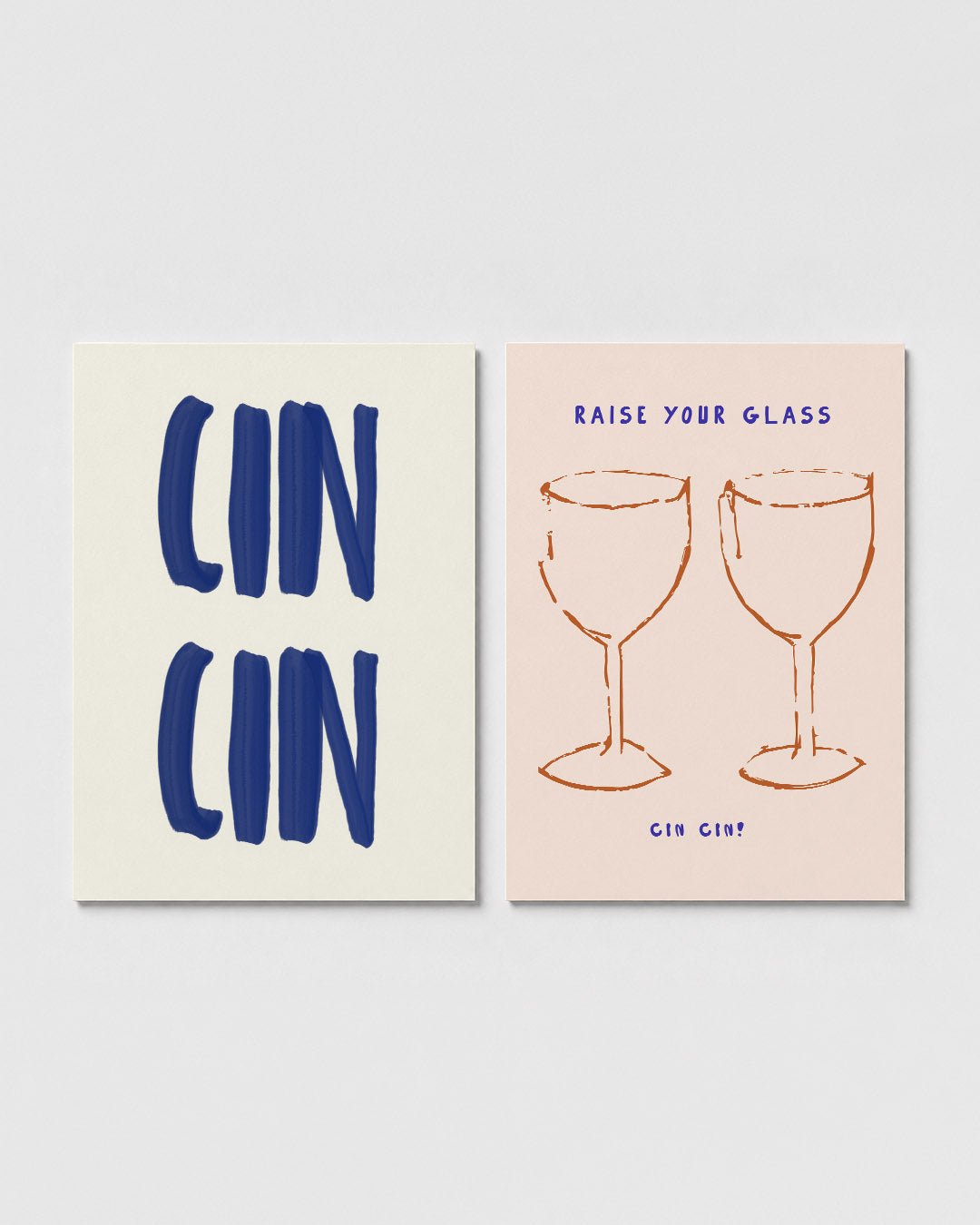 Blauwe herhaling Posterset