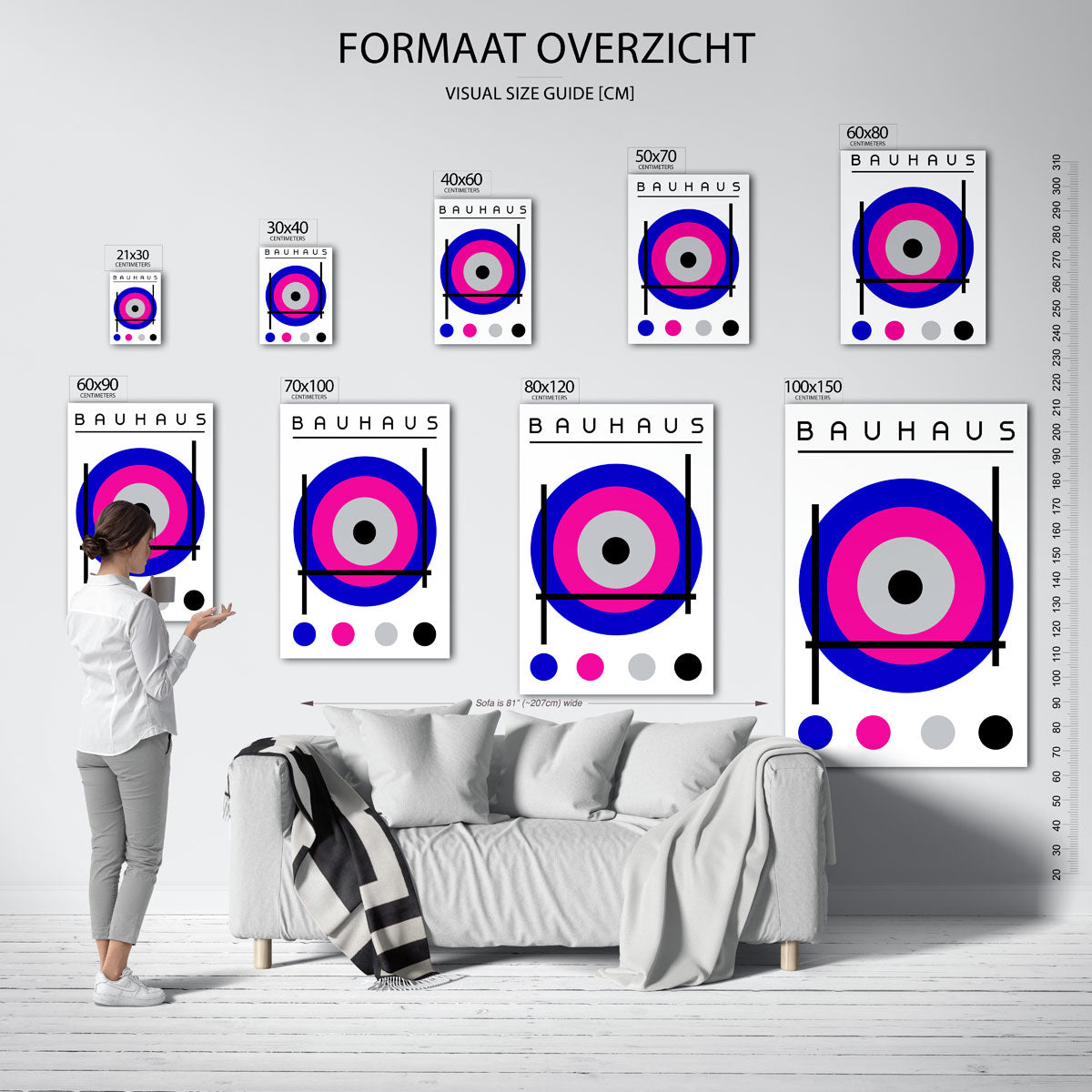 Cirkel en lijnen Poster