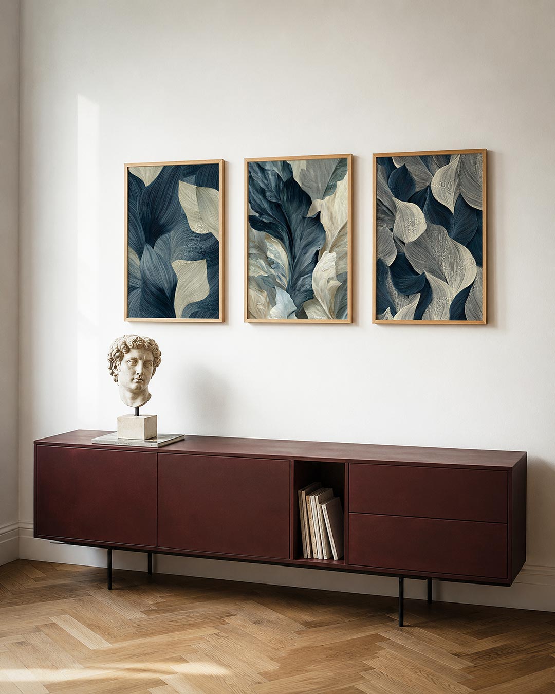 Golvend lijnenpatroon Posterset