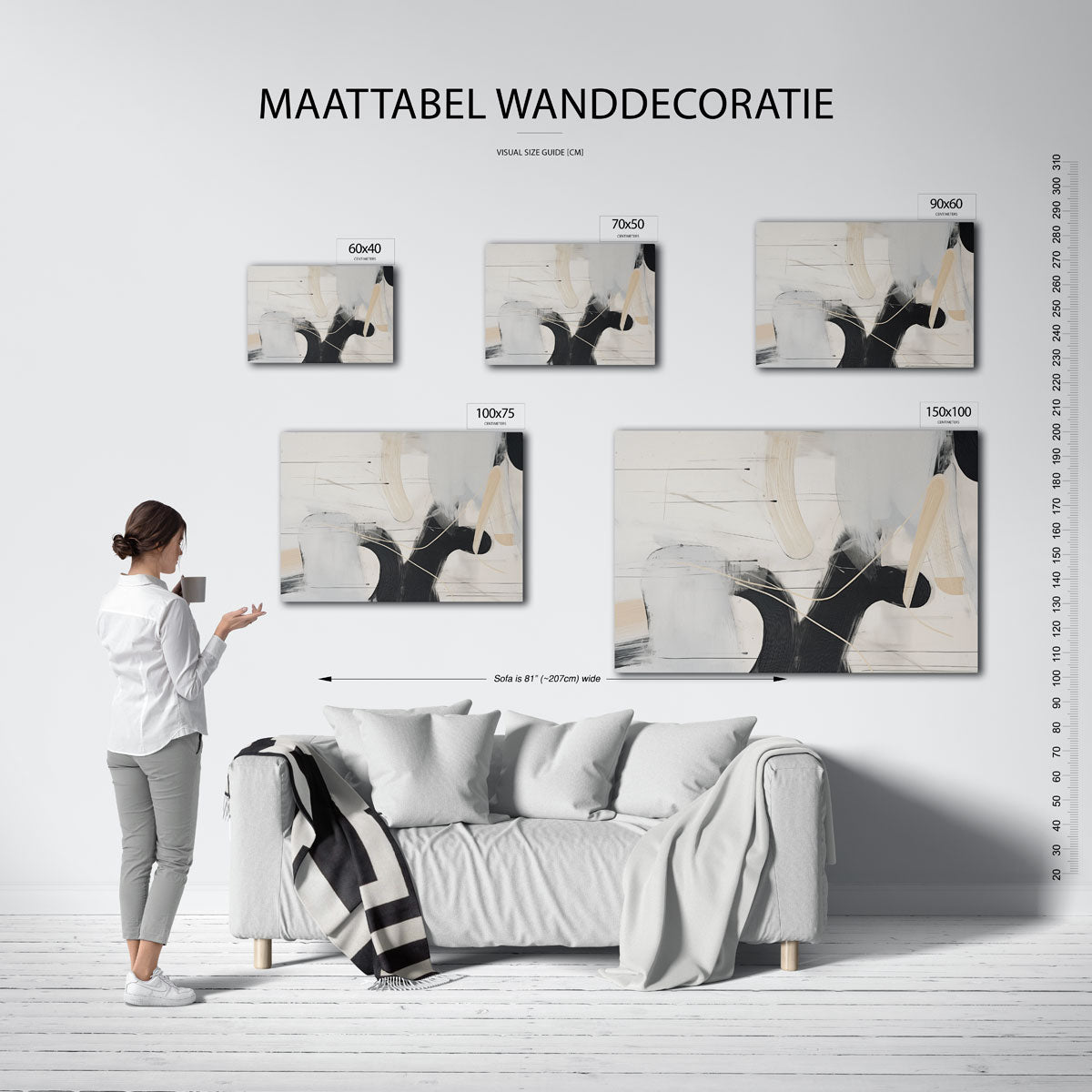 Dynamische lijnen en vormen Kunstwerk