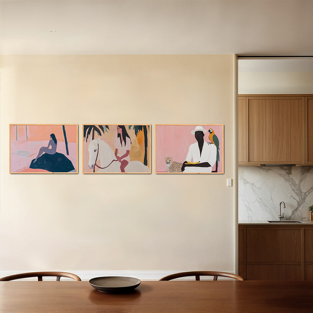 Zacht silhouet Posterset