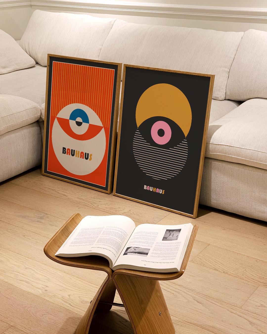 Cirkelvorm en strepen Posterset