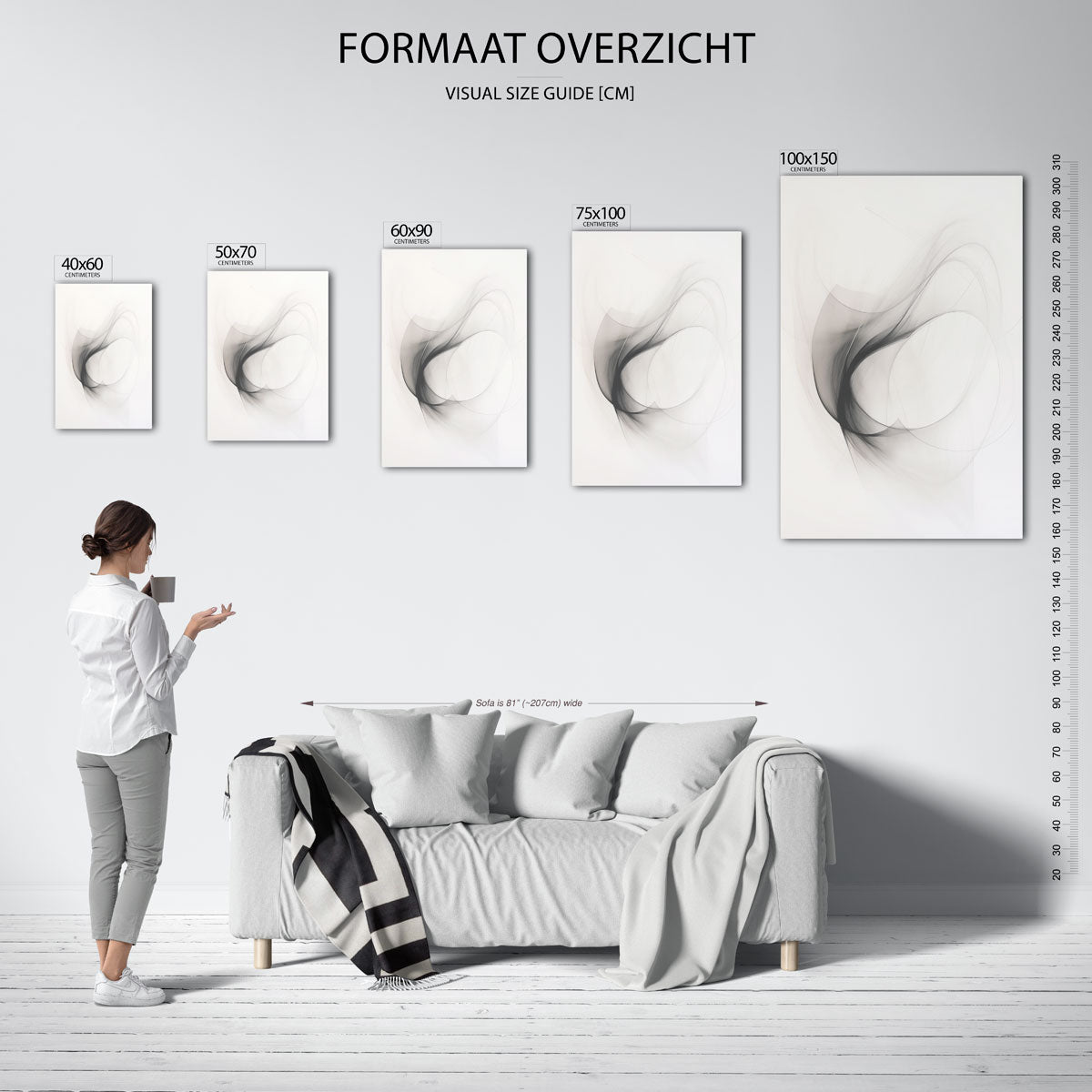 Vloeiende lijnen Kunstwerk