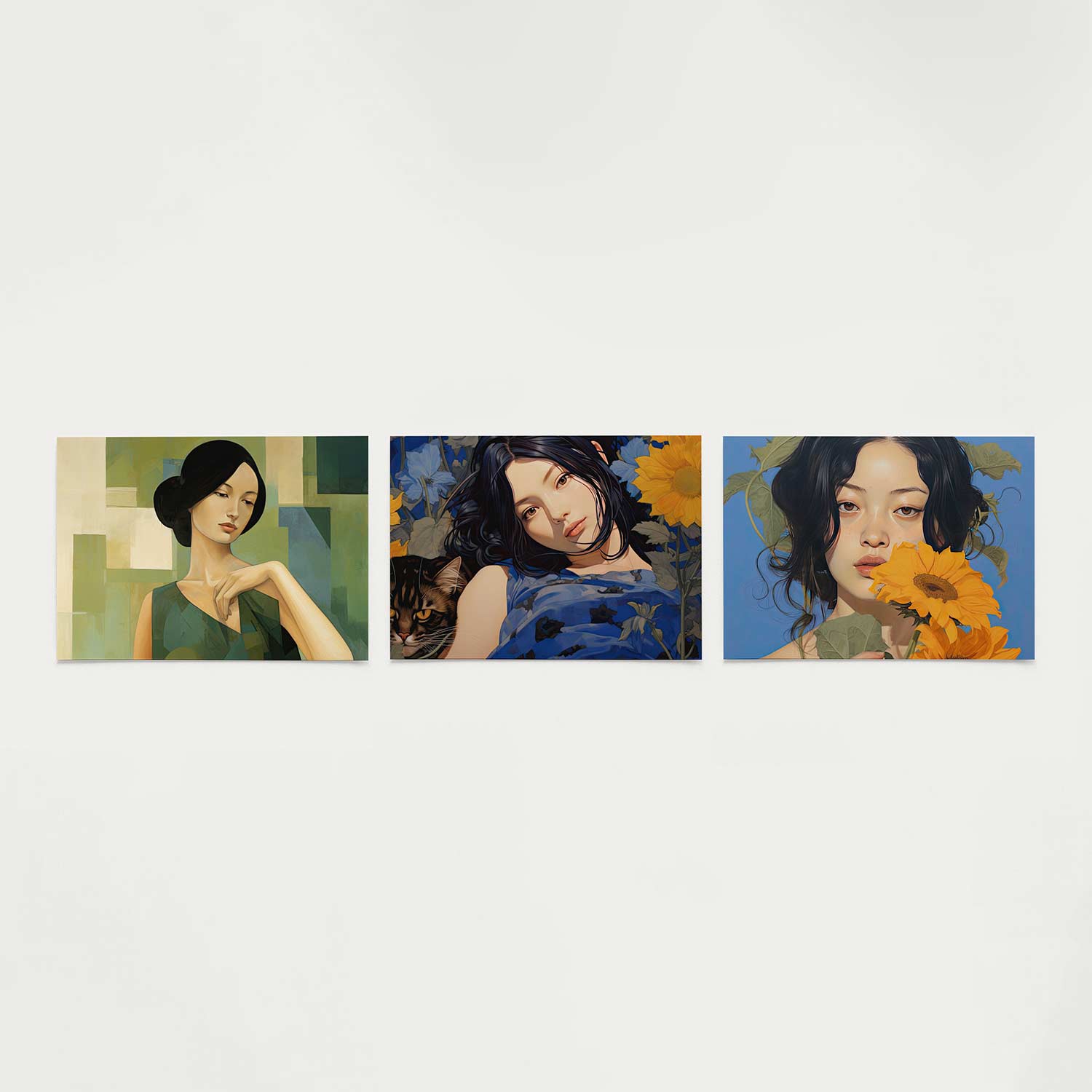Vrouwelijke sereniteit Posterset