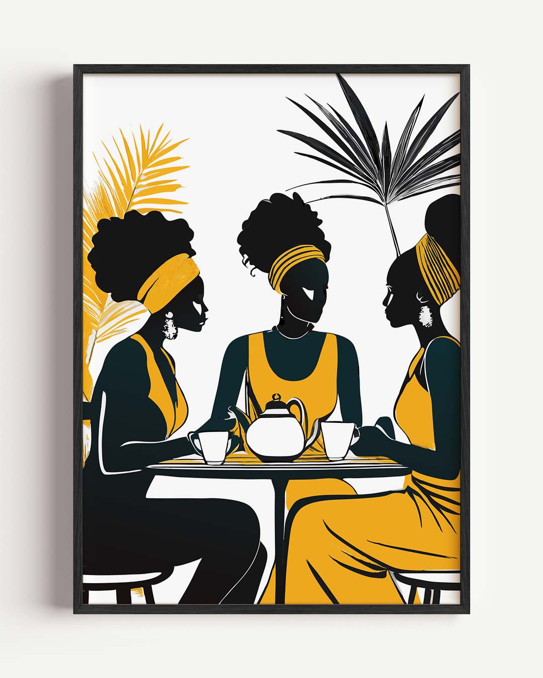 Vrouwelijke Vriendschap aan Tafel Poster-WallArtistic