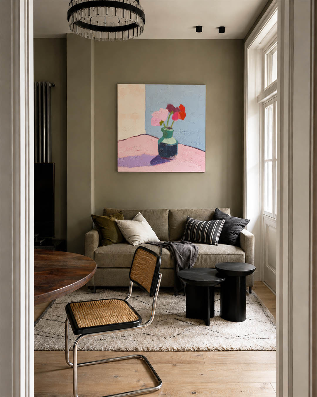 Vaas met bloemen Kunstwerk