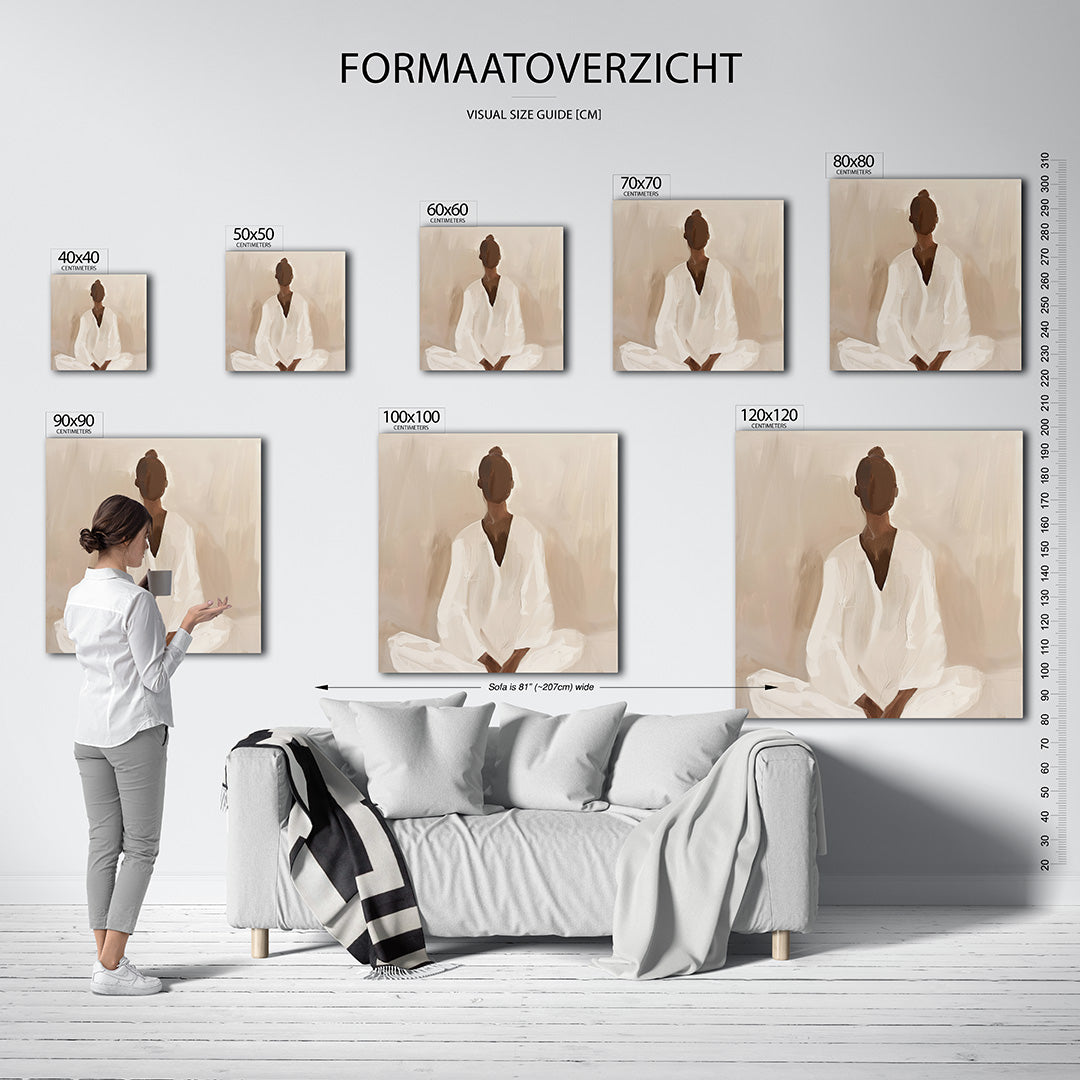 Rustige figuurstudie Kunstwerk