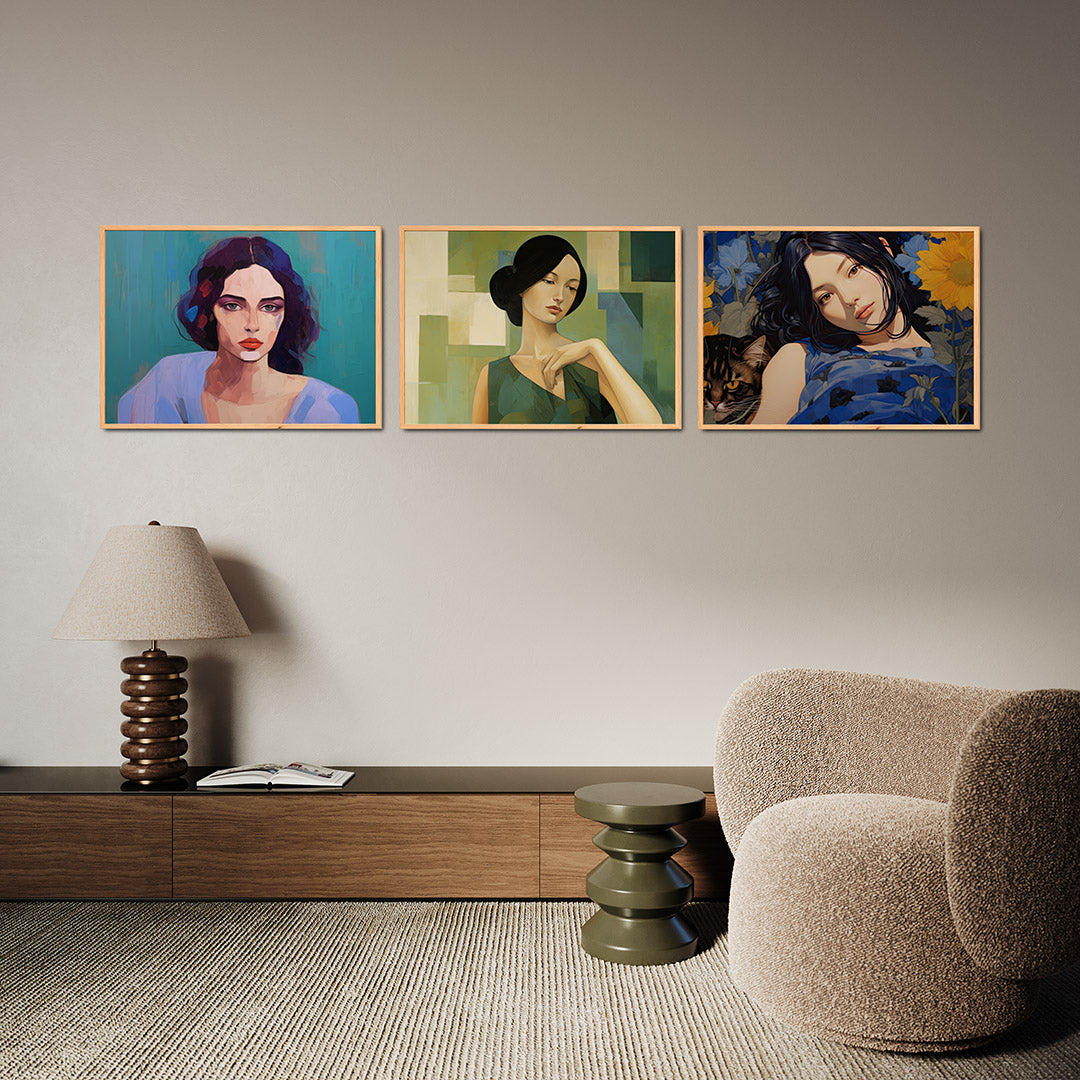 Portret in kleurvlakken Posterset