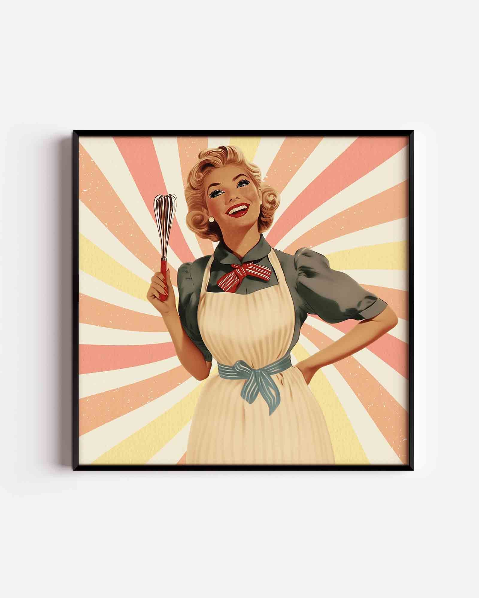 Lachende vrouw met garde Poster