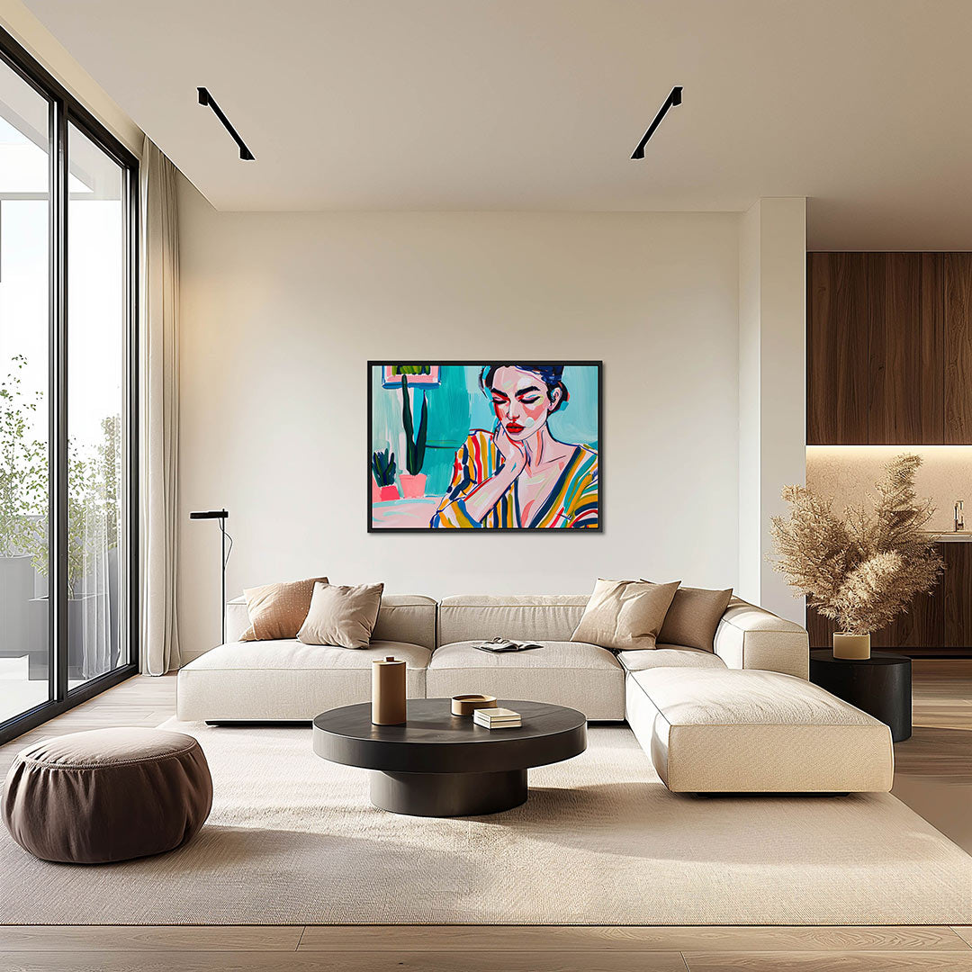 Kleurrijke portret expressie Kunstwerk