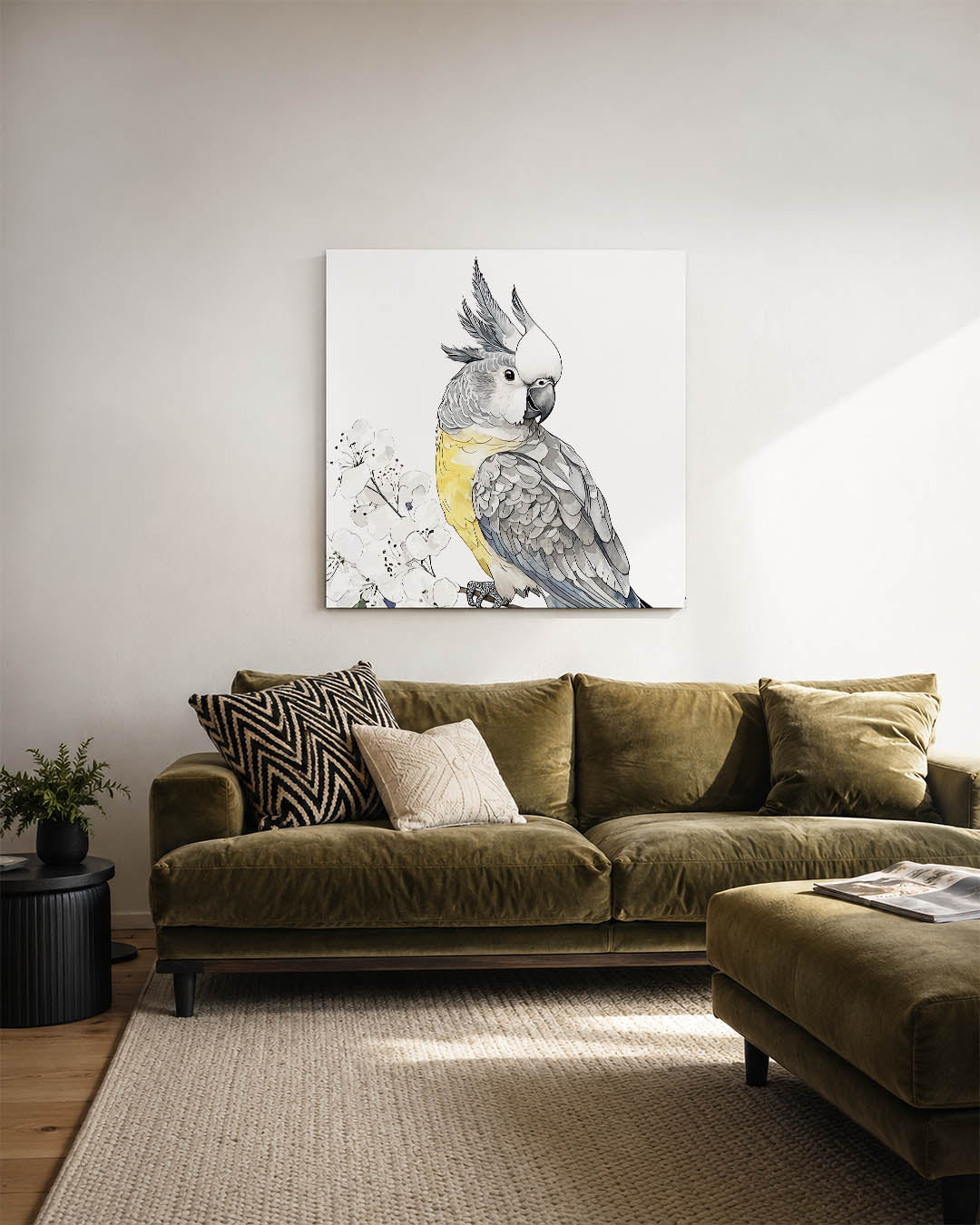 Vogels en bloemen Kunstwerk