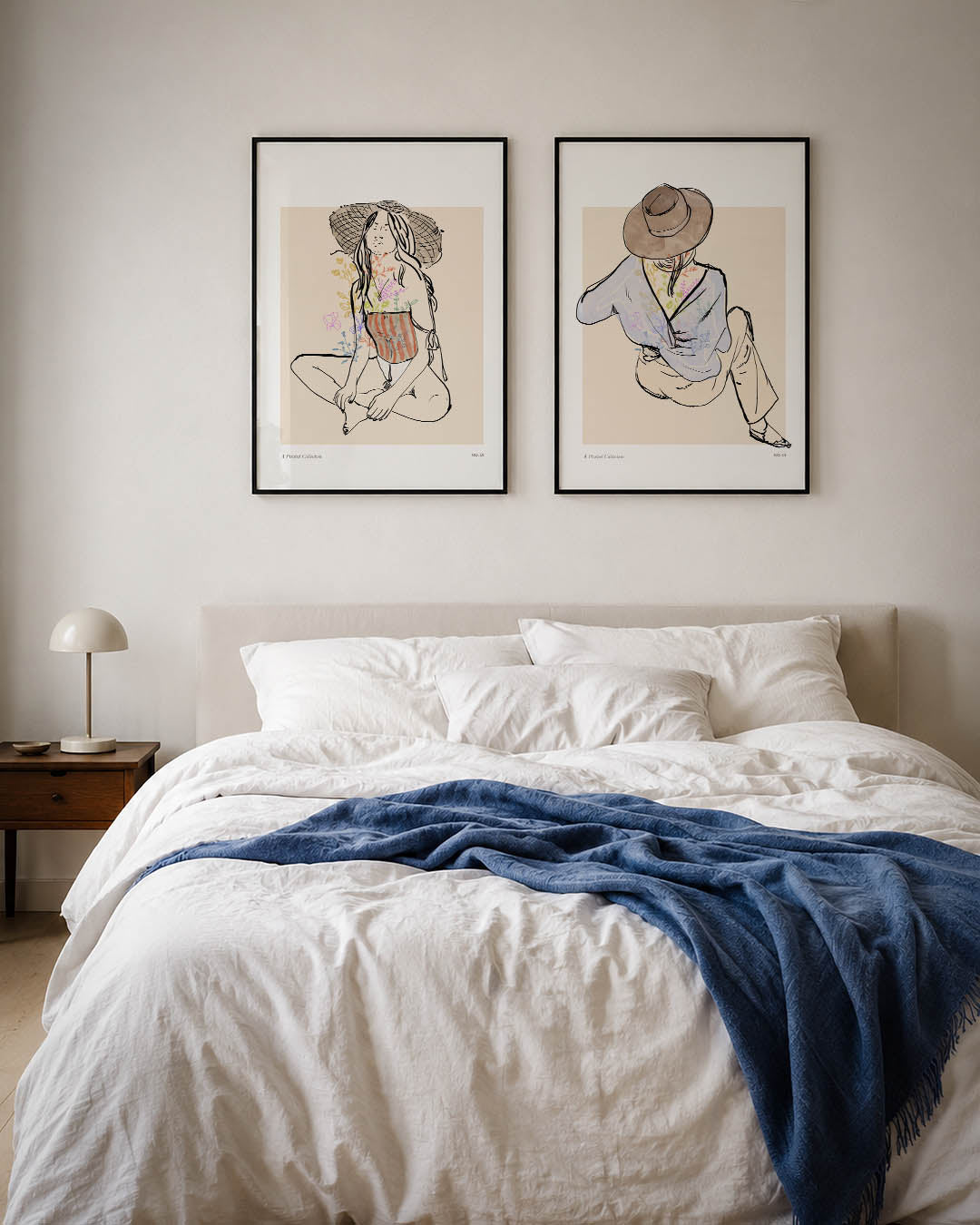 Lijnen en bloemen Posterset