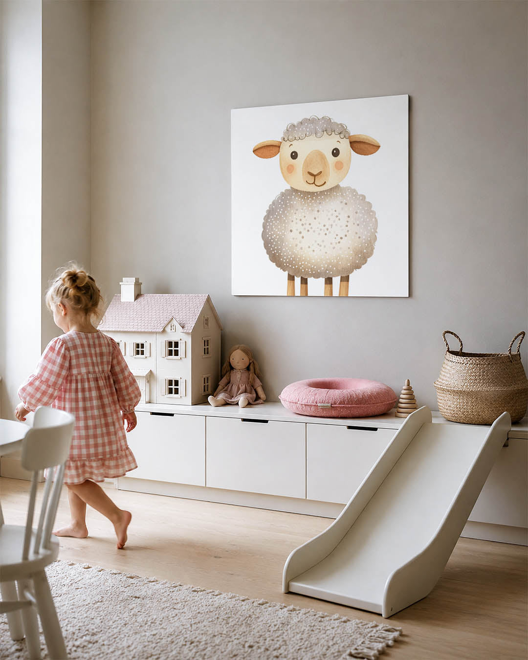Schattig schaap Kunstwerk