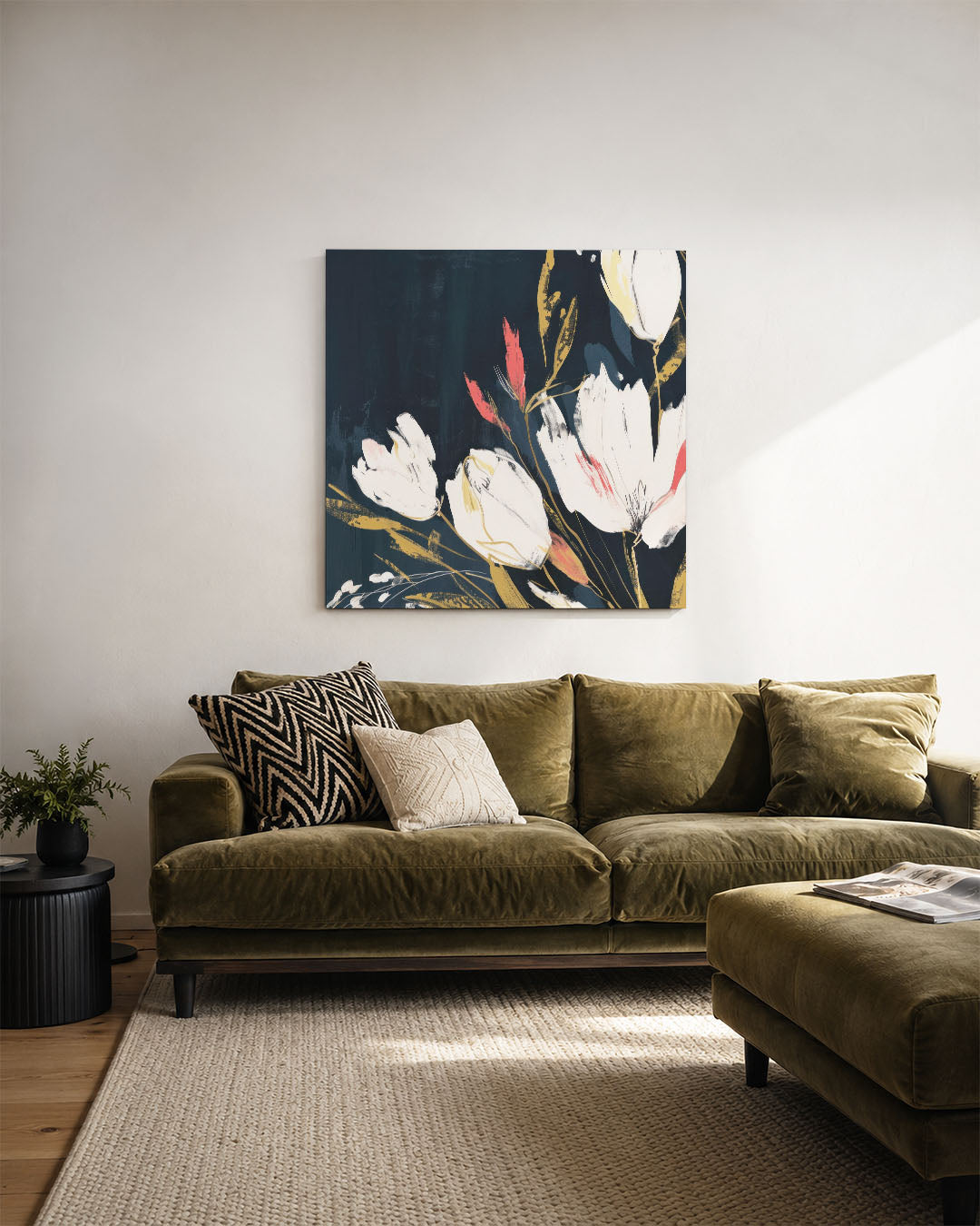 Bloemrijke expressie Kunstwerk