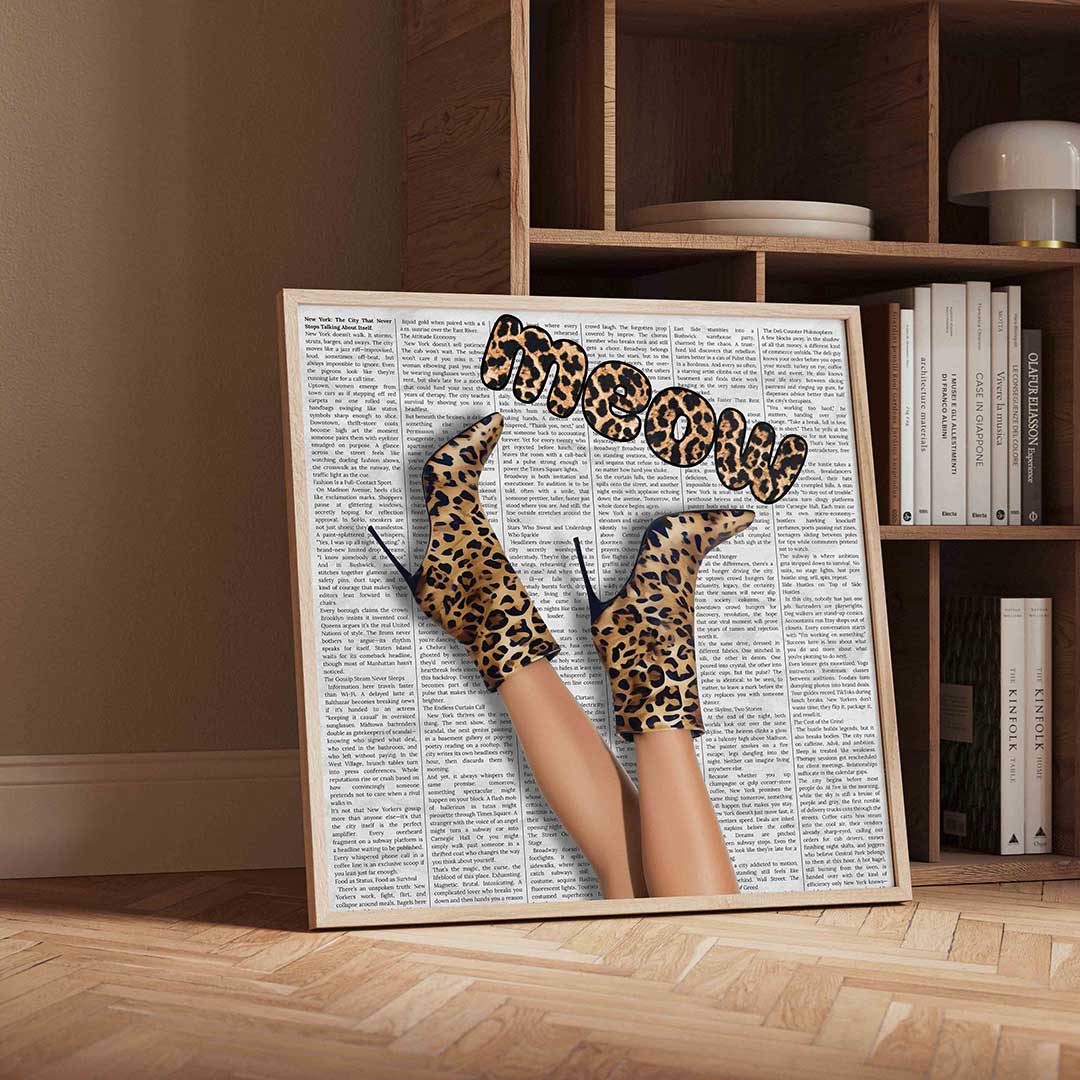 Luipaardprint schoenen Poster