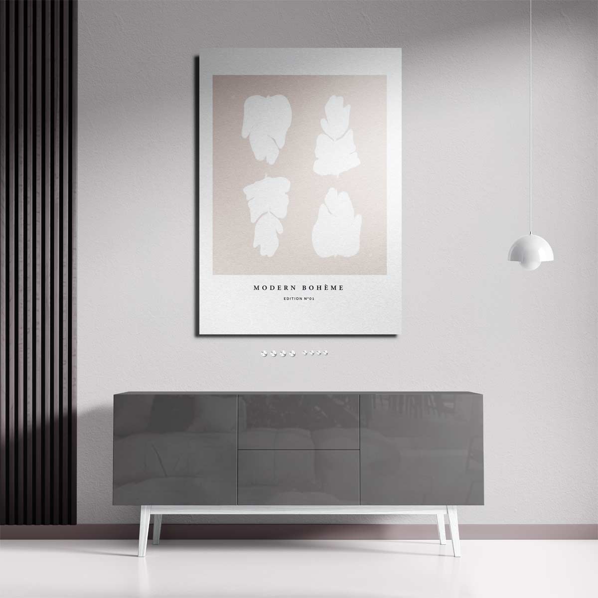 Moderne Boho Bladeren Kunstwerk-canvas-dibond-plexiglas-wanddecoratie-WallArtistic