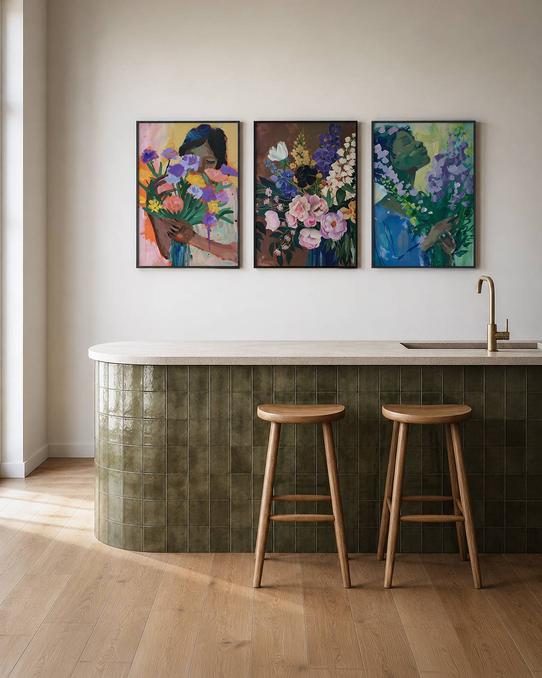 Bloemen en kleuren Posterset