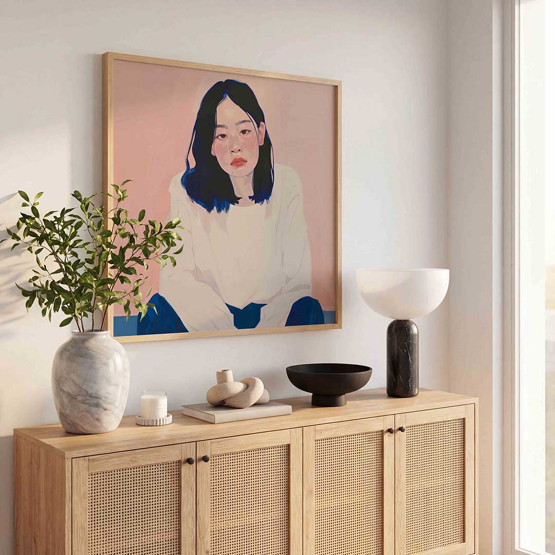 Vrouw met donkere haren Poster