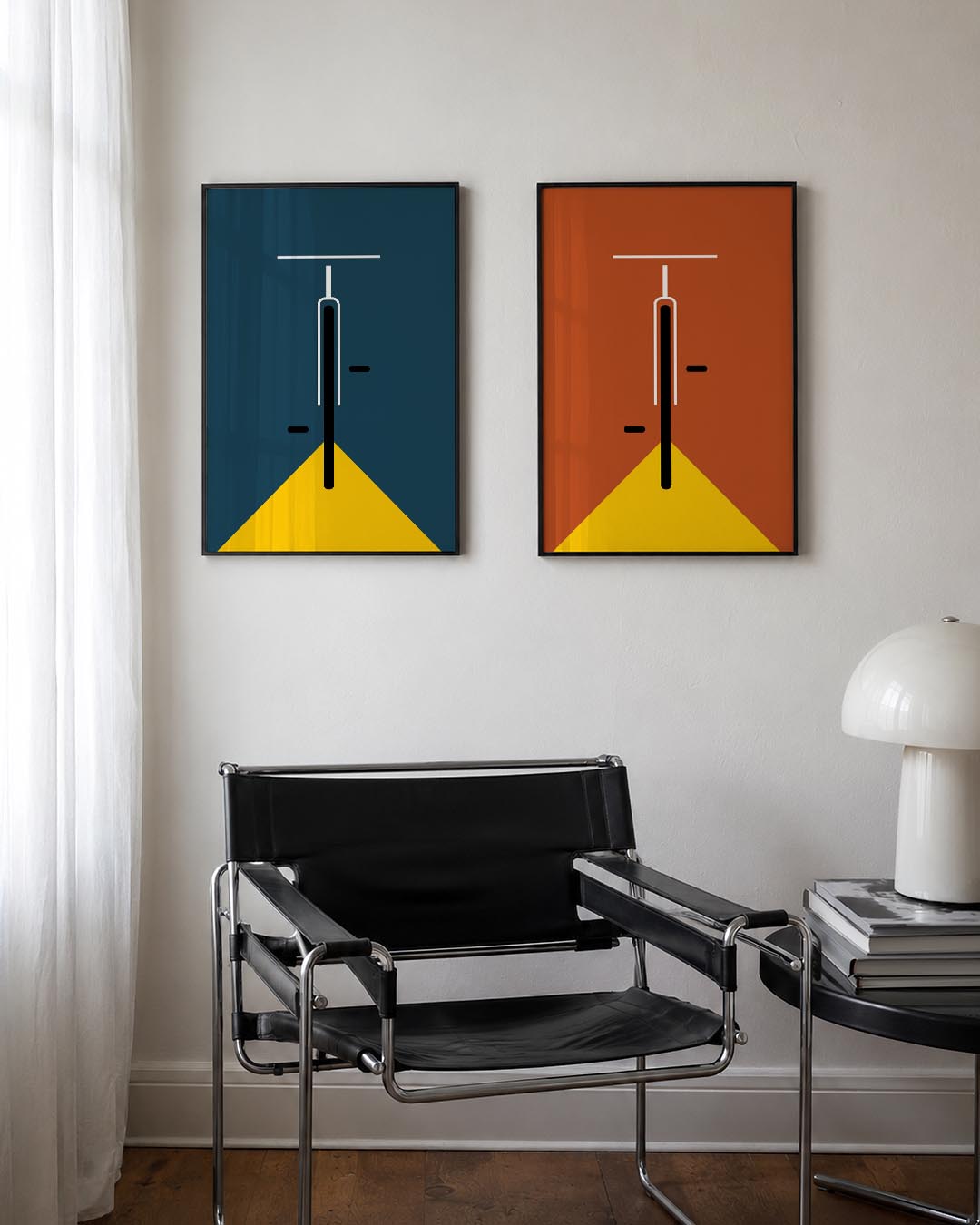 Lijnen en driehoek Posterset