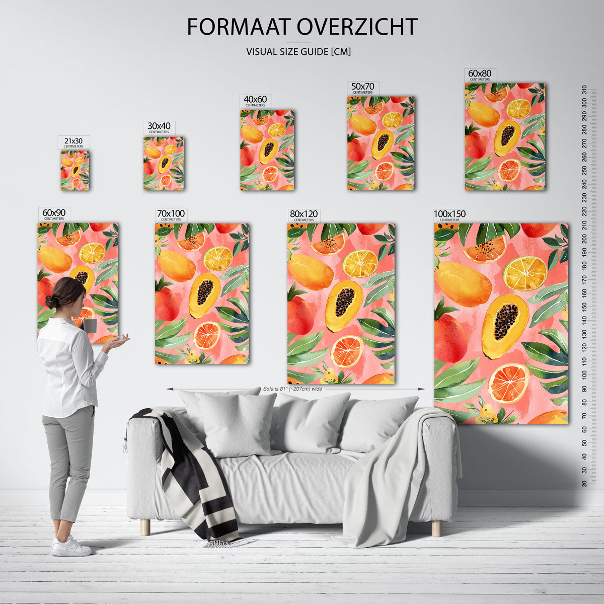 Fruit en bladeren Poster