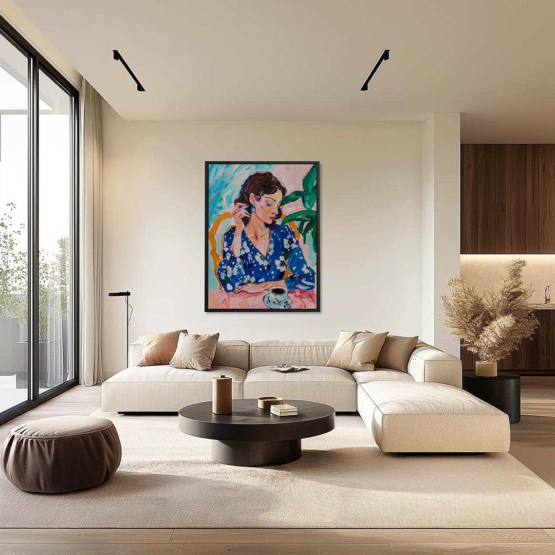 Vrouwelijke reflectie Kunstwerk