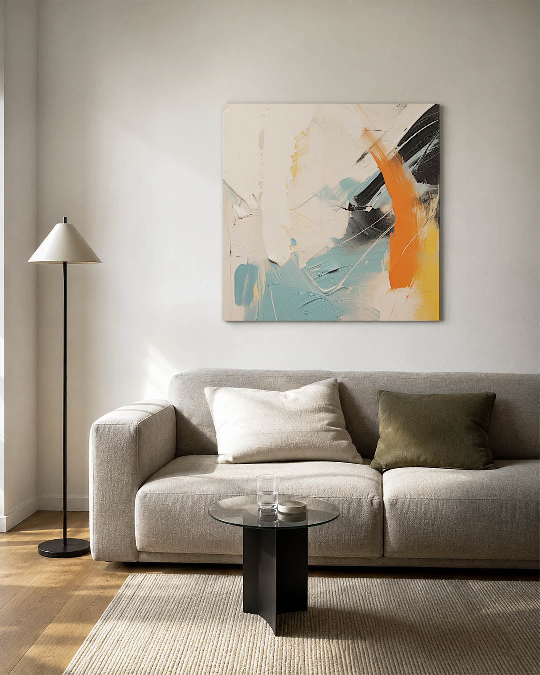 Dynamische kleurencompositie Kunstwerk