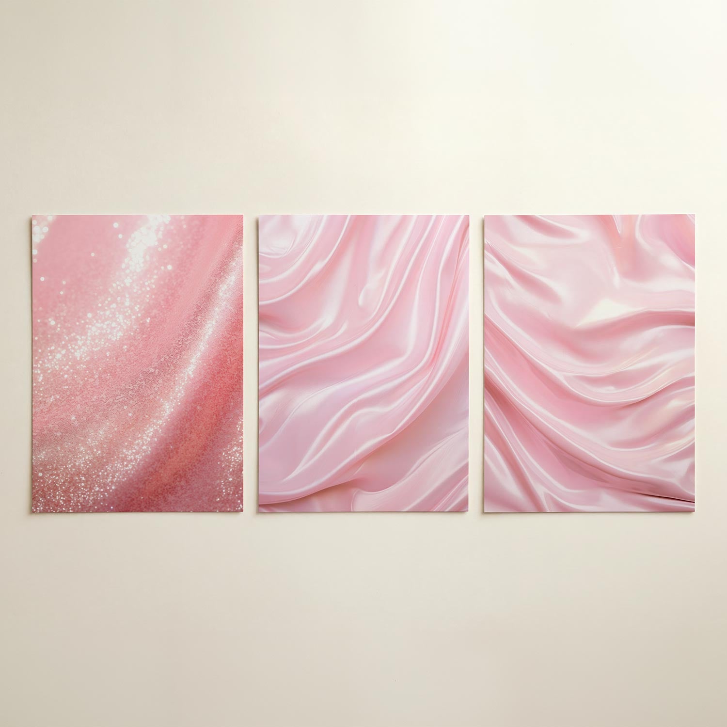 Sprankelende roze glans Posterset