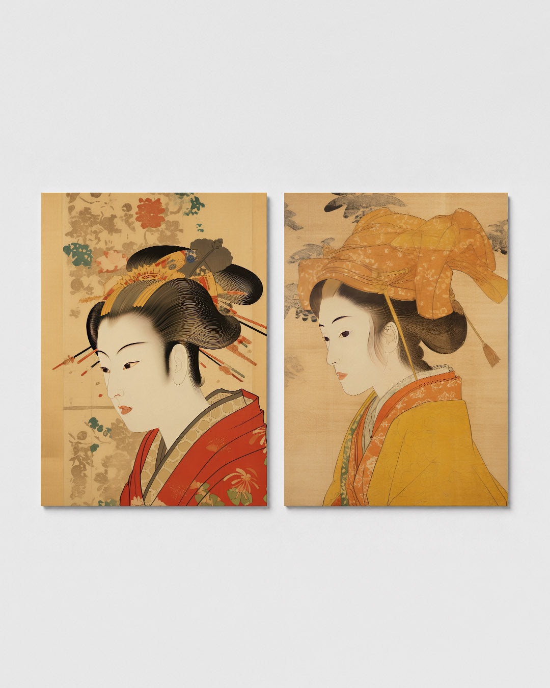 Elegante vrouwfiguur Posterset